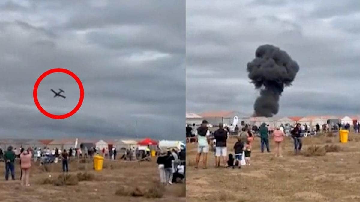 VIDEO: Piloto muere en accidente durante espectáculo aéreo en Sudáfrica
