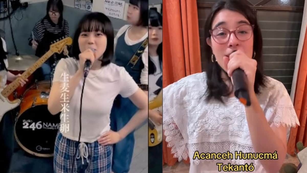 Video: Tiktoker hace cover de grupo japonés "Haku Circle" con nombres de municipios mayas