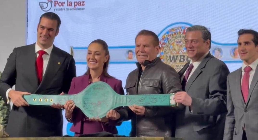 Julio César Chávez promueve la Clase Nacional de Boxeo en la mañanera de Claudia Sheinbaum