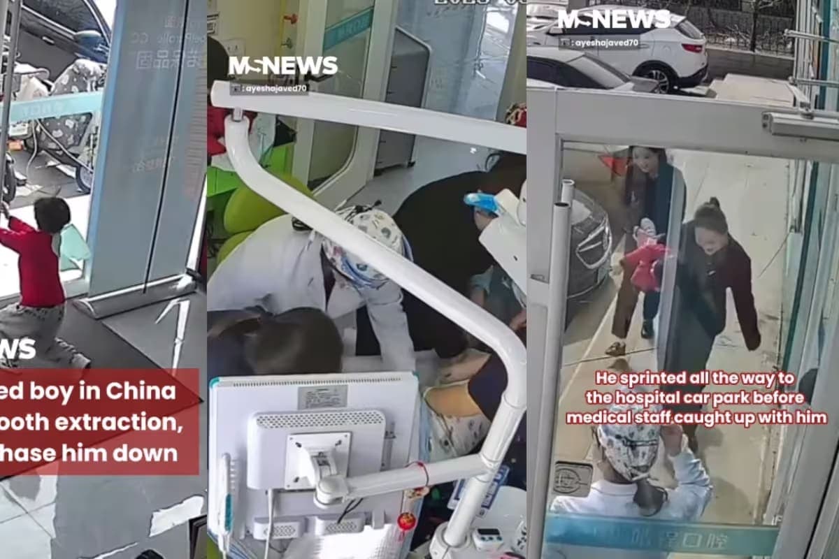 VIDEO: Niño sale corriendo del consultorio del dentista al saber que le van a remover un diente