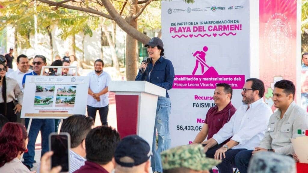 Estefanía Mercado transforma el corazón de Playa del Carmen: reinaugura el parque Leona Vicario