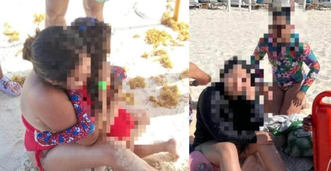 Rescatan a dos personas arrastradas por la corriente del mar en Playa del Carmen