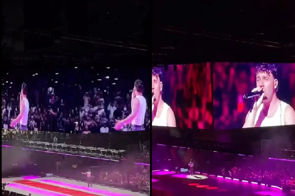 VIDEO: Caen tres personas de gradas durante el concierto de Quevedo en Palacio de los Deportes, CDMX