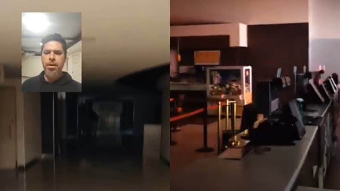 Video: Joven asiste a una función nocturna y termina encerrado en Cinemex de CDMX