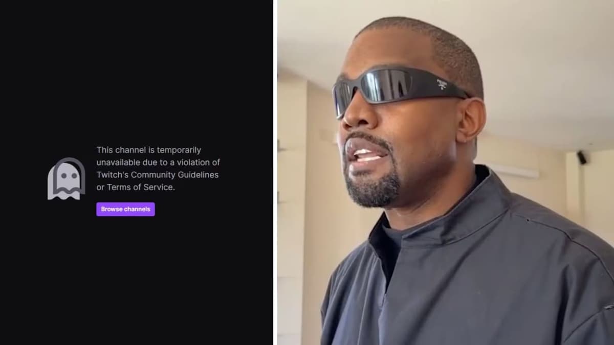 Kanye West se une a Twitch y lo expulsan a los siete minutos por hacer un saludo naz1