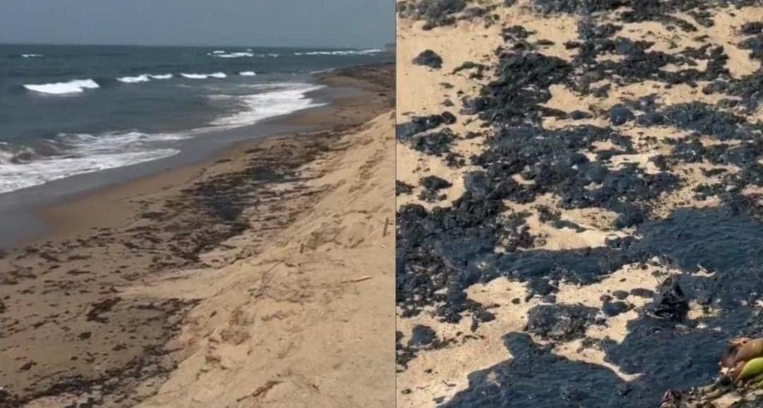 Video: Denuncian contaminación en 17 kilómetros de playas en Paraíso, Tabasco; sería por Dos Bocas