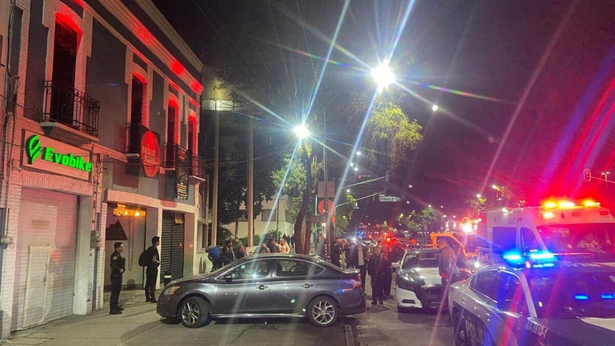Ataque armado en bar deja dos muertos y tres heridos en la alcaldía Cuauhtémoc de CDMX