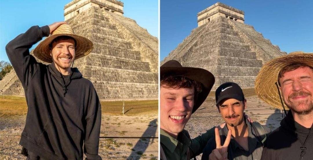 Niega MrBeast que gobierno de México lo haya demandado por su visita a Chichén Itzá y Calakmul