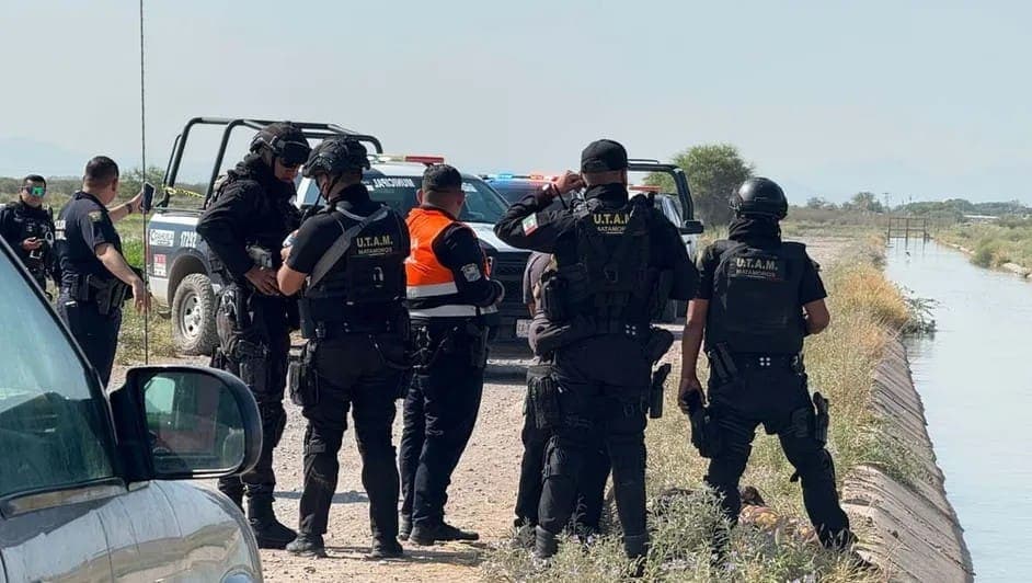 Encuentran cuerpo sin vida de un hombre flotando en un canal de riego en Matamoros, Coahuila