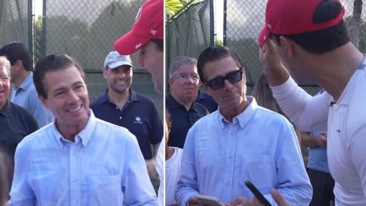 Video: Captan a Enrique Peña Nieto participando en un espectáculo de magia en Punta Cana