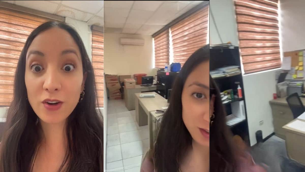 Video: Mujer muestra que se quedó sola en la oficina; todos sus compañeros renunciaron