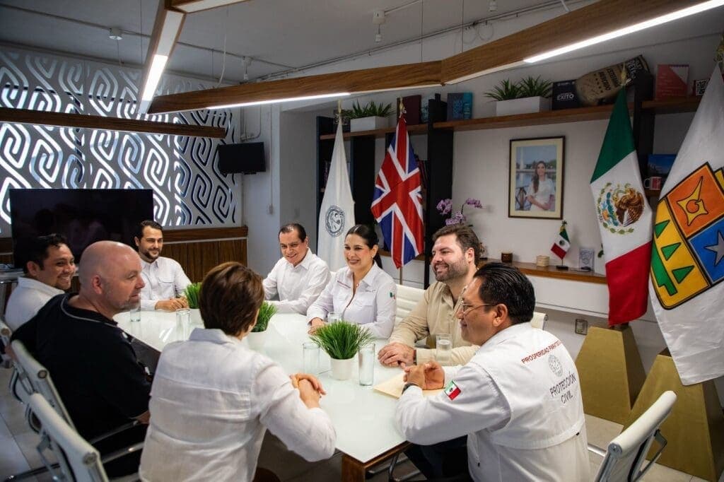 Gobierno de Estefanía Mercado fortalece alianza estratégica con el Reino Unido para impulsar turismo seguro, sostenible e innovador en Playa del Carmen