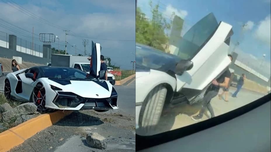 Video: Critican a conductor que chocó su costoso Lamborghini en Allende, Nuevo León