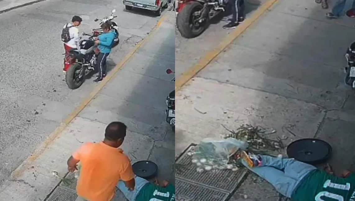 Video: Sujeto patea a mujer comerciante en Acámbaro, Guanajuato