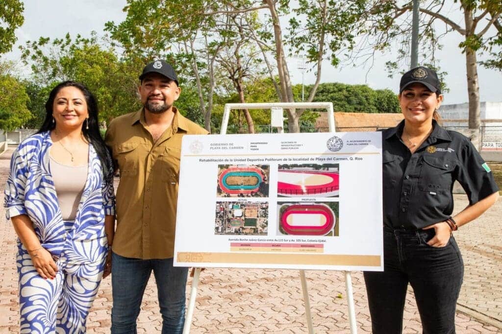 Gobierno de Estefanía Mercado coloca por primera vez en la historia del municipio pasto sintético en la cancha principal del Poliforum