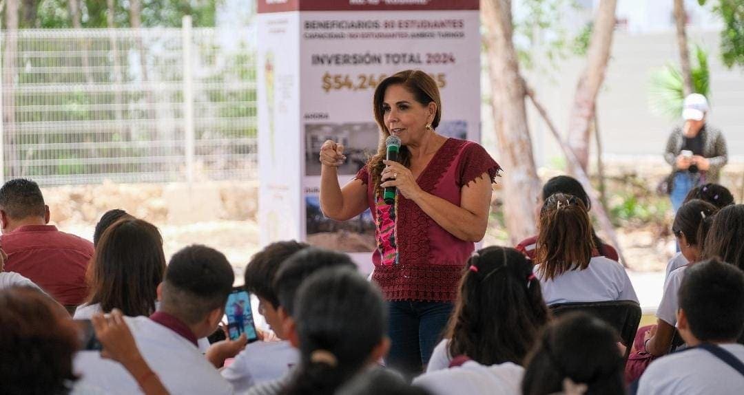 Inaugura Mara Lezama secundaria "Kusamil" de Cancún y anuncia inversión para que más jóvenes estudien