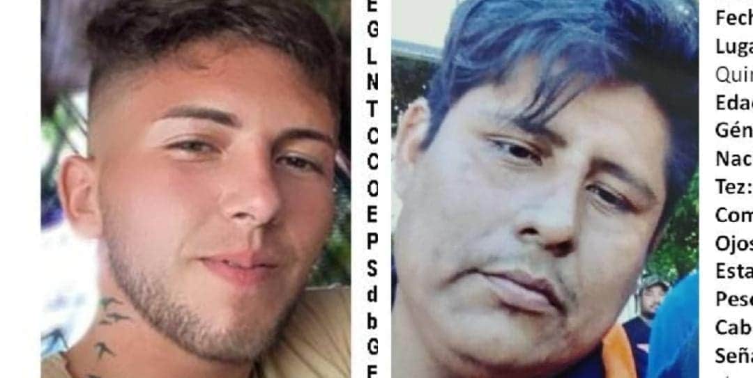 Localizan sin vida a José Diego García Ruelas y Luis Alberto Esteban Mayo, desaparecidos en Cancún