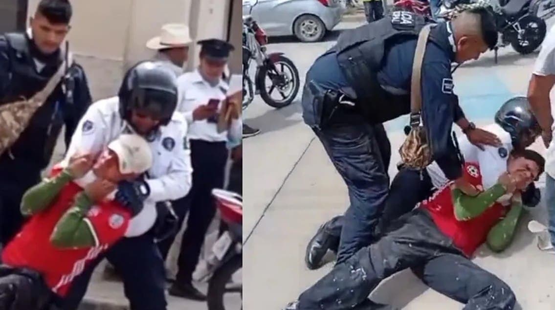 Video: Policía agrede a motociclista en Jalisco; denuncian abuso de poder