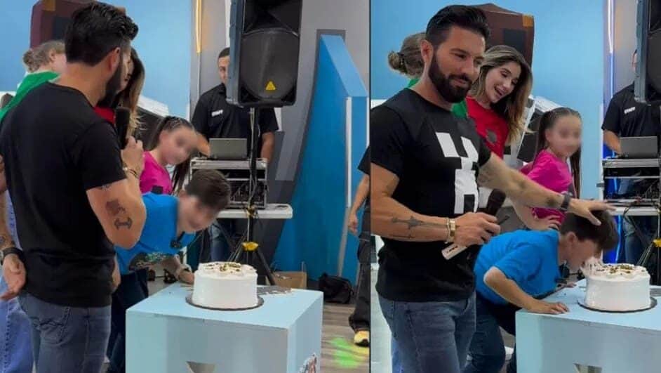 Video: Tunden a Poncho de Nigris por hacer llorar a su hijo al empujarlo contra pastel de cumpleaños