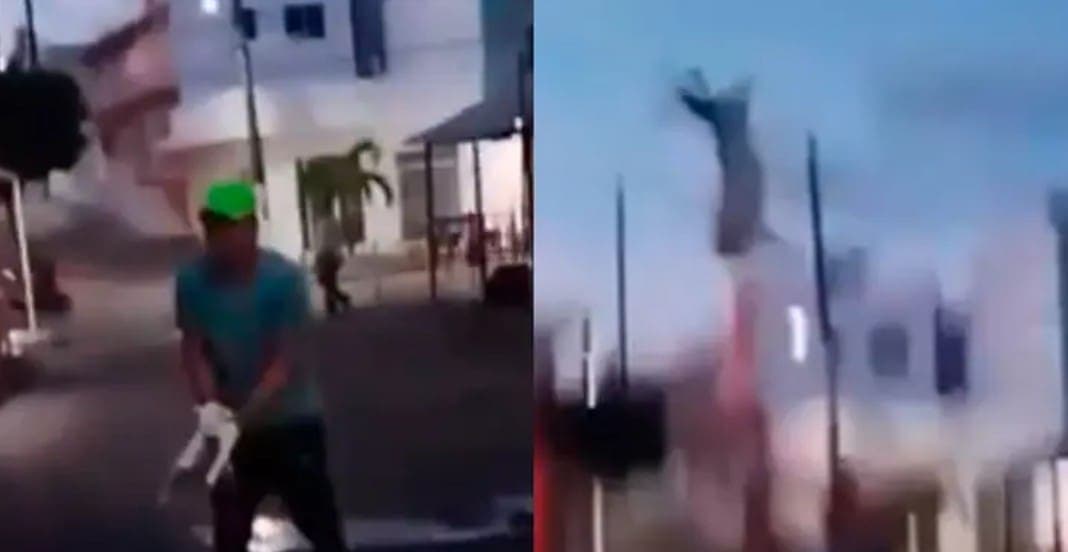 Video: Sujeto lanza por los aires a una gata en Veracruz