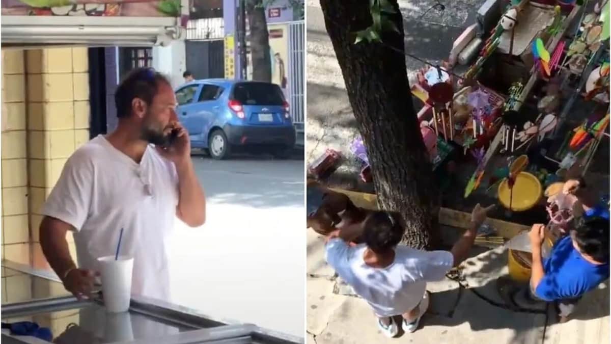 Video: Sujeto intenta retirar a vendedores ambulantes en CDMX; lo bautizan como "Lord banquetas"