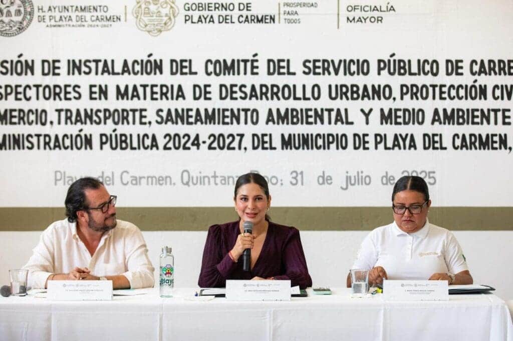 Instala Estefanía Mercado el Comité del Servicio Público de Carrera para Inspectores en Playa del Carmen