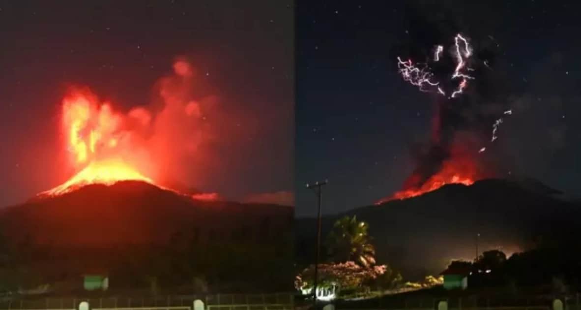 Video: Evacúan comunidades tras erupción de volcán en Indonesia