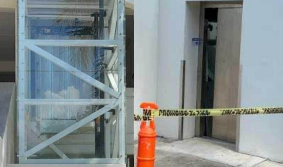 Reportan un lesionado tras desplome de elevador en los Juzgados de Playa del Carmen