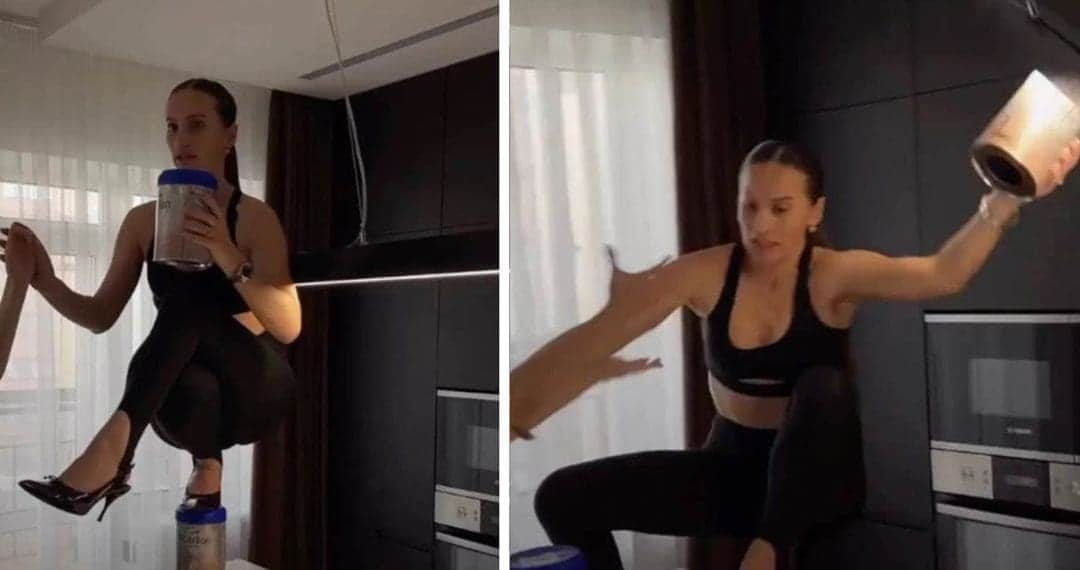 Video: Influencer rusa sufre grave accidente al intentar reto viral de Nicki Minaj