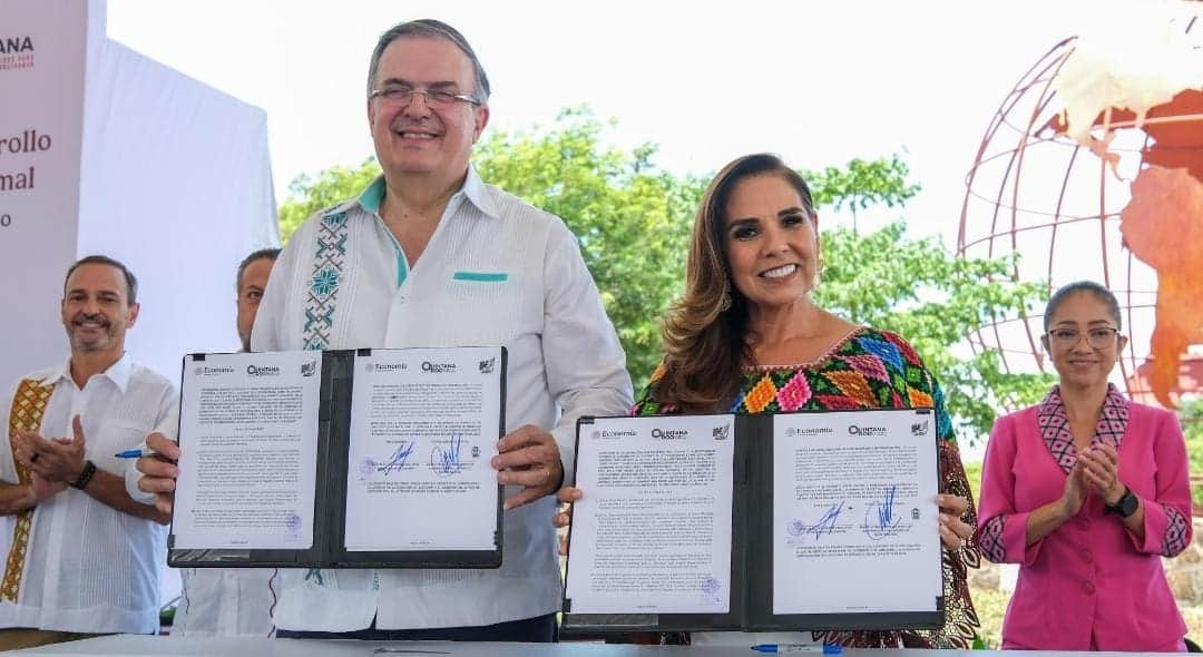 Firman Mara Lezama y Marcelo Ebrard primer Polo de Desarrollo Económico para el Bienestar en Chetumal