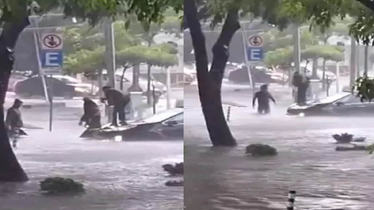 Video: Madre e hijo quedan atrapados en su auto durante inundación en Guadalajara, Jalisco