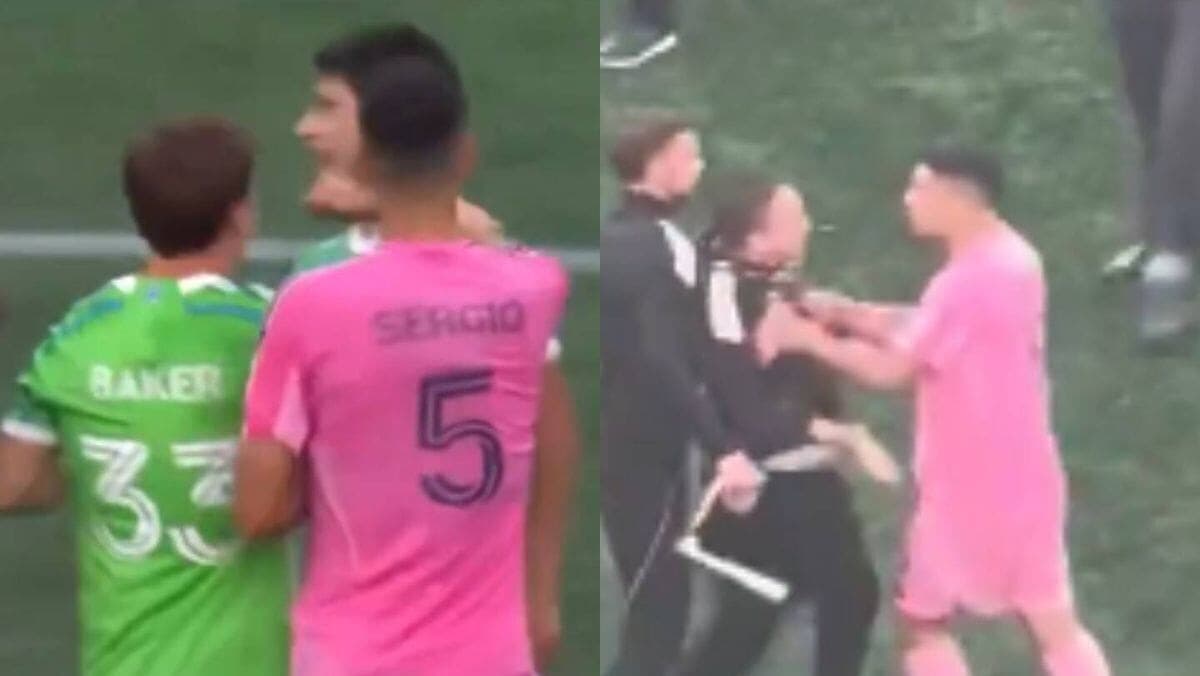 Video: Luis Suárez escupe a un entrenador y Sergio Busquets da puñetazo al mexicano Obed Vargas tras perder la Leagues Cup