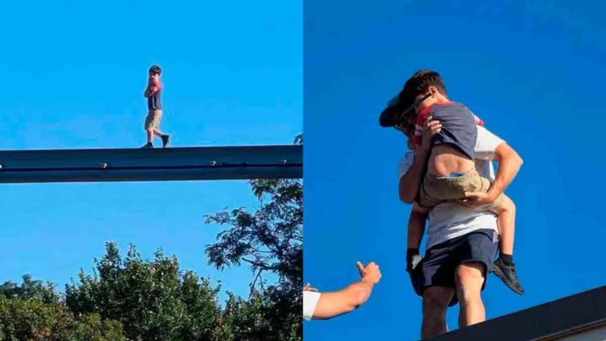 Video: Encuentran a niño perdido caminando sobre la vía de un monorriel de un parque temático en Estados Unidos