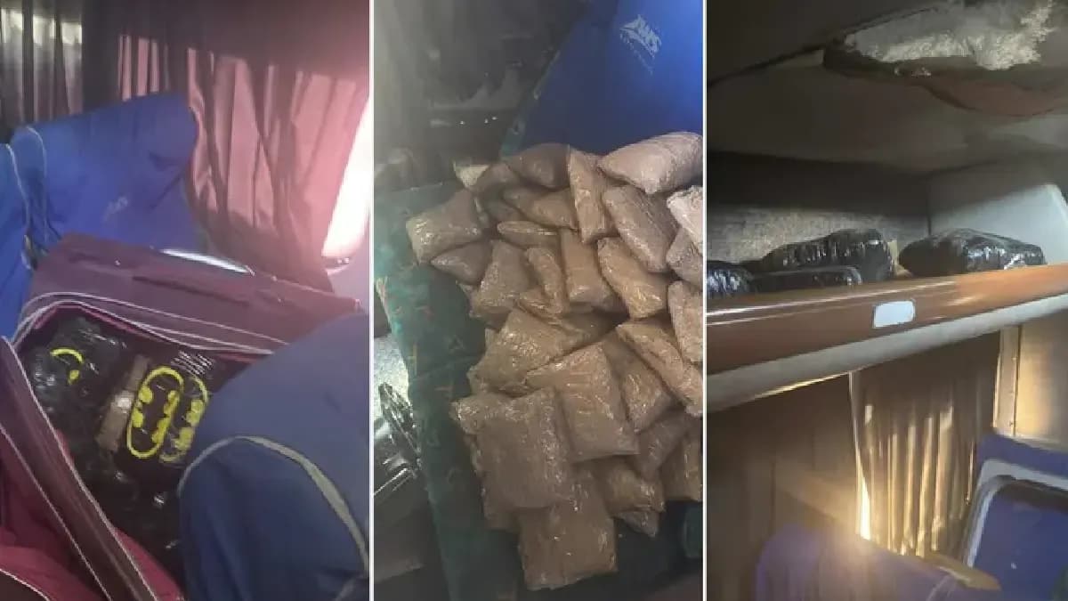 Descubren cargamento de droga en las paredes de un autobús en Hermosillo, Sonora