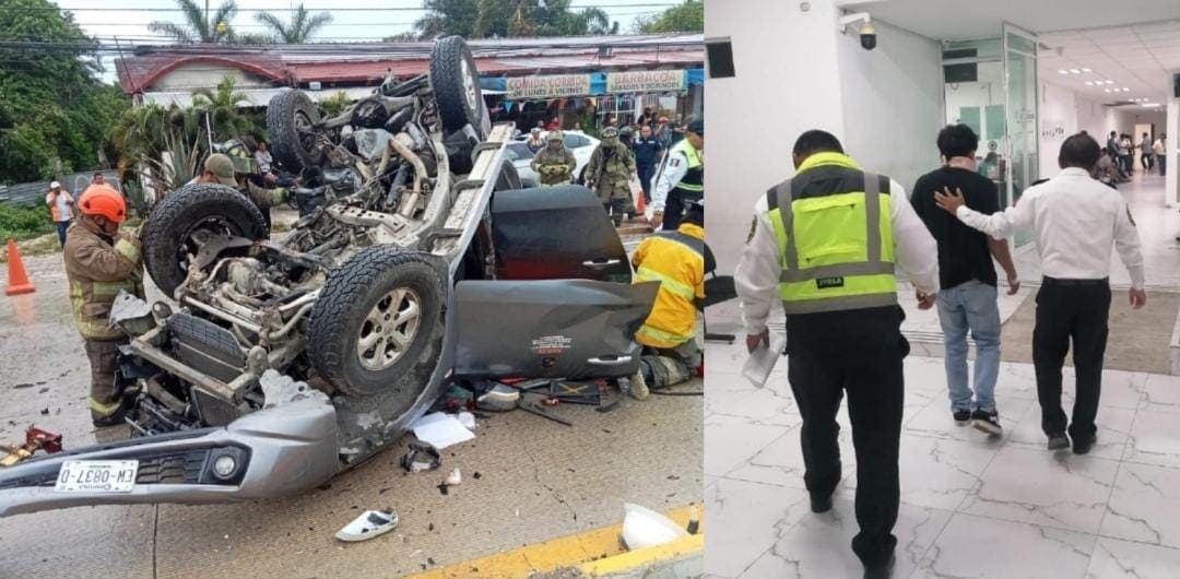 Detienen a conductor implicado en accidente que dejó siete personas muertas en bulevar Colosio de Cancún