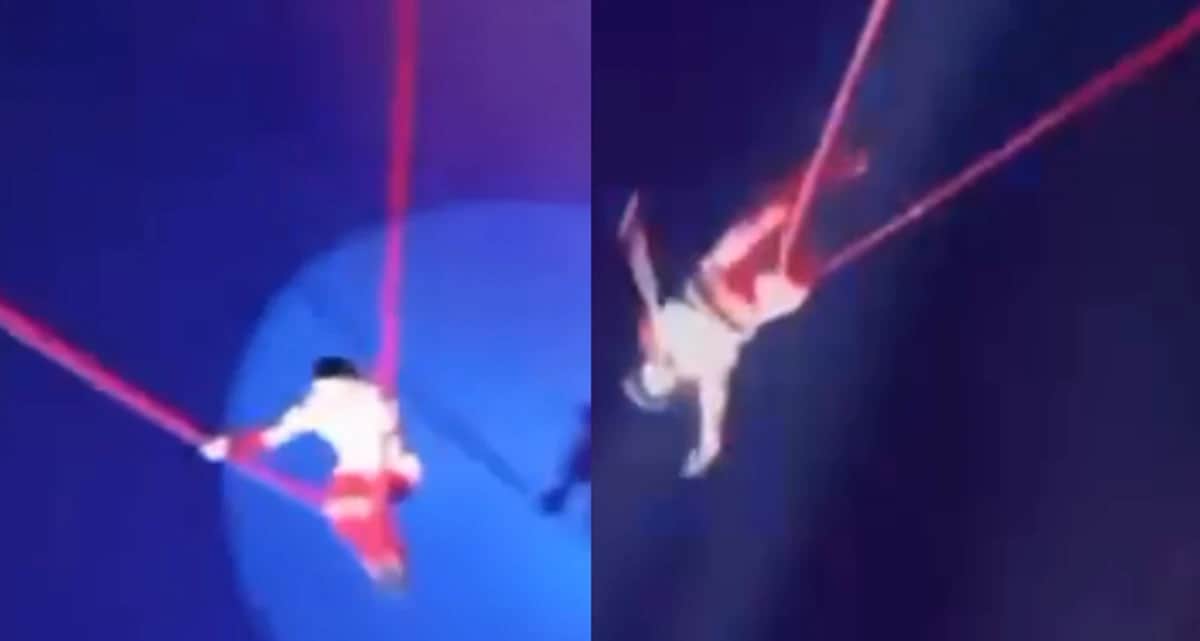 Video: Acróbata cae de 20 metros durante función de circo en Hidalgo