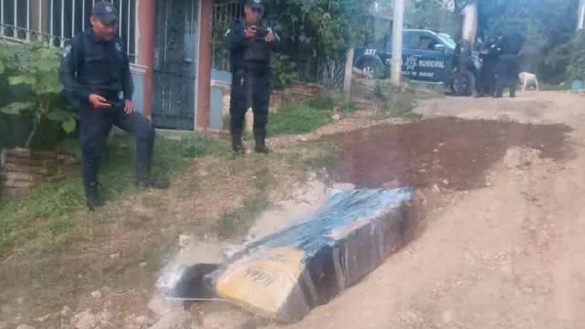 Encuentran restos humanos dentro de una caja en Oaxaca