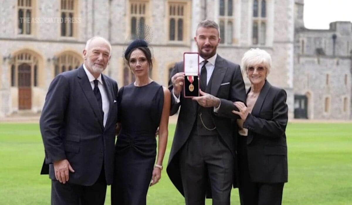 Video:David Beckham recibe título de caballero por el rey Carlos III