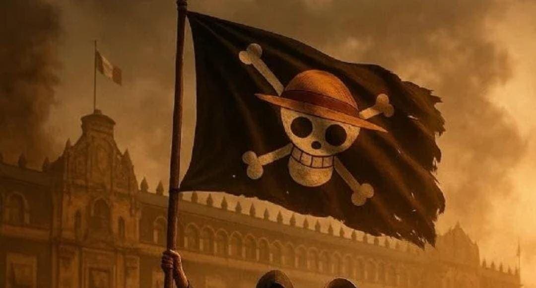 Grupo llamado Generación Z invita a marchar contra la corrupción en México usando banderas de "One Piece"