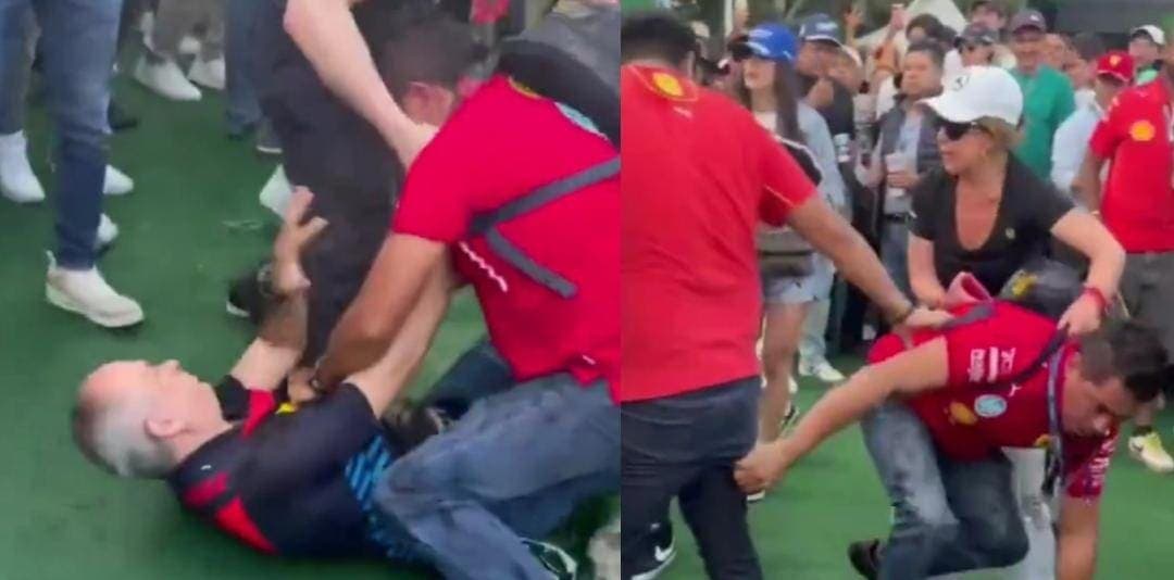 Video: Revelan que agente de la FGR e Interpol es quien causó pelea en el Gran Premio de México
