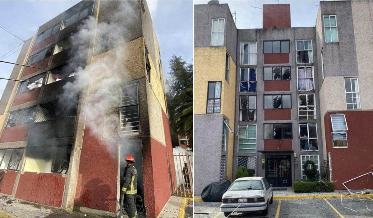 Explosión por fuga de gas deja tres heridos y más de 600 desalojados en Edomex