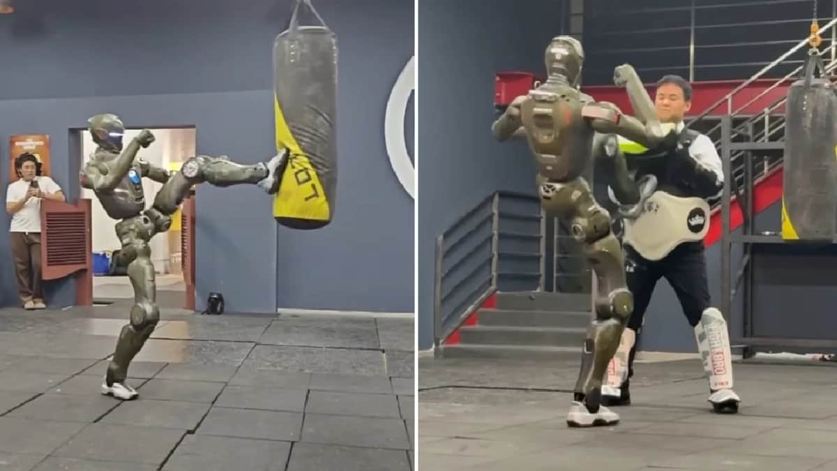 Video: Empresario pelea contra un robot humanoide en China