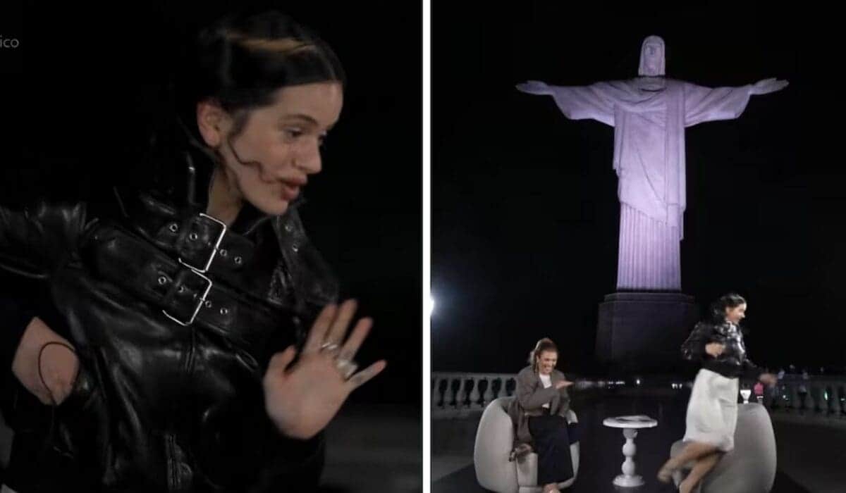 Video: Una cucaracha hace correr a Rosalía frente al Cristo Redentor en Brasil