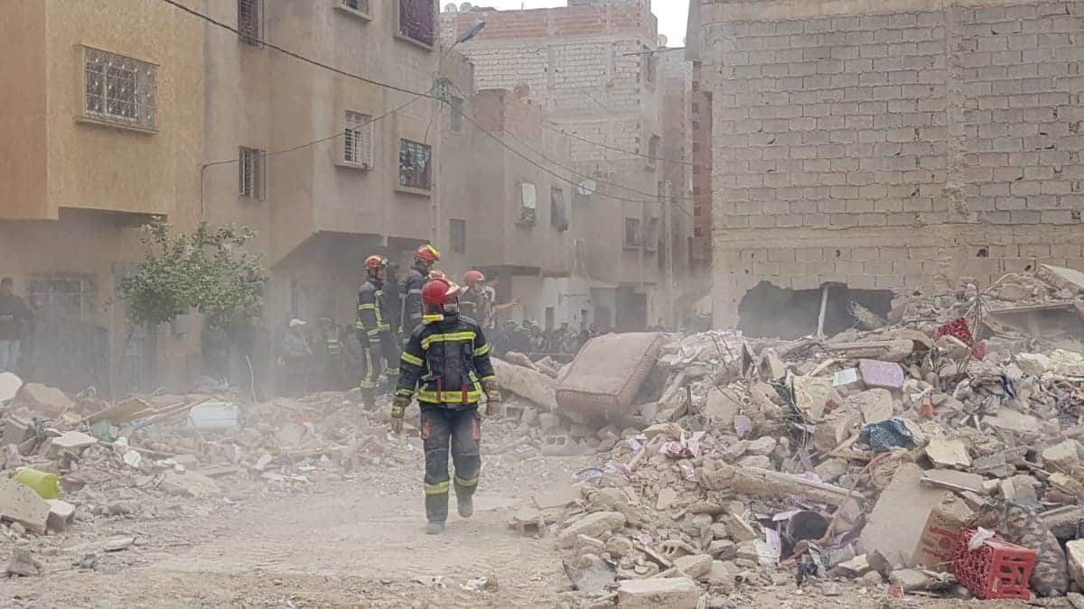 VIDEO: Derrumbe de dos edificios en Marruecos deja al menos 22 muertos