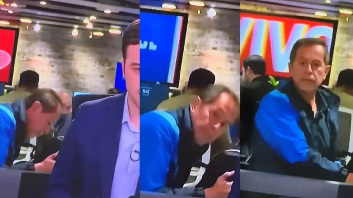 Video: Trabajador de un noticiero intenta besar a su compañera durante transmisión en Colombia