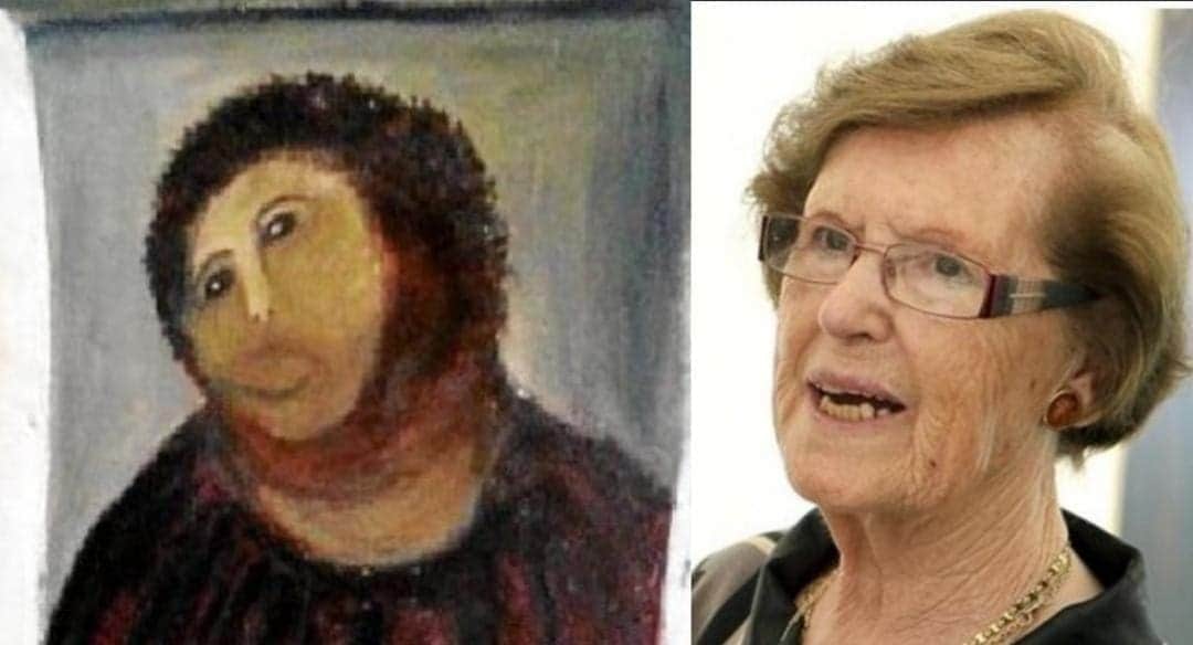 Muere Cecilia Giménez, quien se hiciera famosa por "restaurar" el Ecce Homo en España