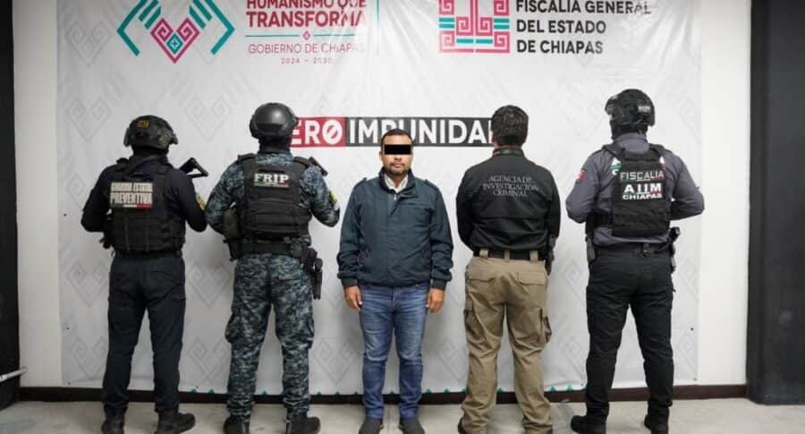 Detienen en Chiapas a alcalde de Morena con presuntos nexos con el crimen organizado