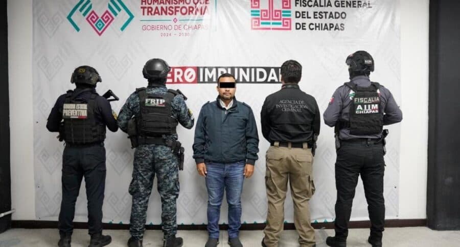 Detienen en Chiapas a alcalde de Morena con presuntos nexos con el crimen organizado