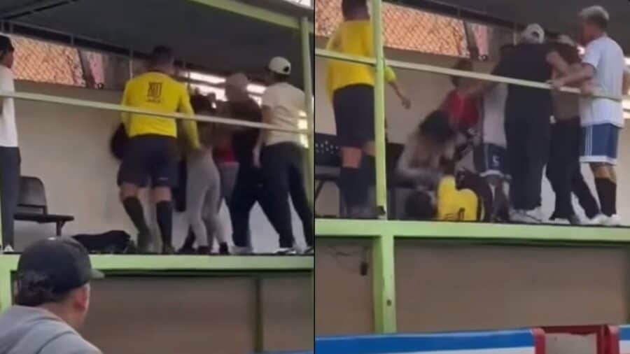 Video: Mujeres dan golpiza a una árbitra tras perder partido amateur en CDMX