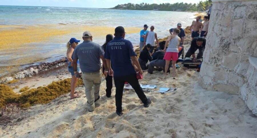 Turista extranjero muere ahogado en una playa de Akumal